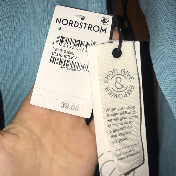 Nordstrom Light Blue Lightweight Hoodie - Picture 4 of 4